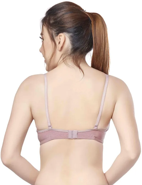 nylon_beautiful_colour_Every_Day_tshiort_Bra_Women_T-Shirt_Heavily_Padded_Bra_(Orange)