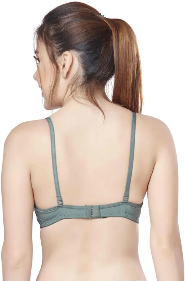 Combo_of_3_nylon_beautiful_colour_Every_Day_tshiort_Bra_Women_T-Shirt_Heavily_Padded_Bra_(Dark_Green,_Maroon,_Purple)