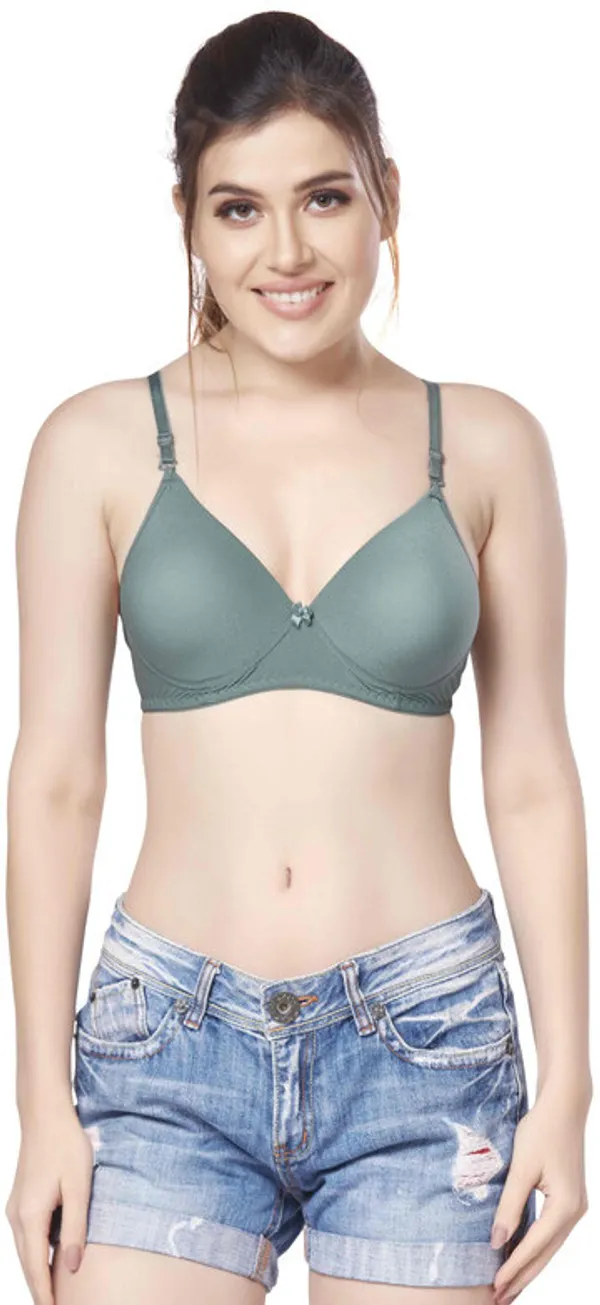 Combo_of_3_nylon_beautiful_colour_Every_Day_tshiort_Bra_Women_T-Shirt_Heavily_Padded_Bra_(Dark_Green,_Maroon,_Purple)