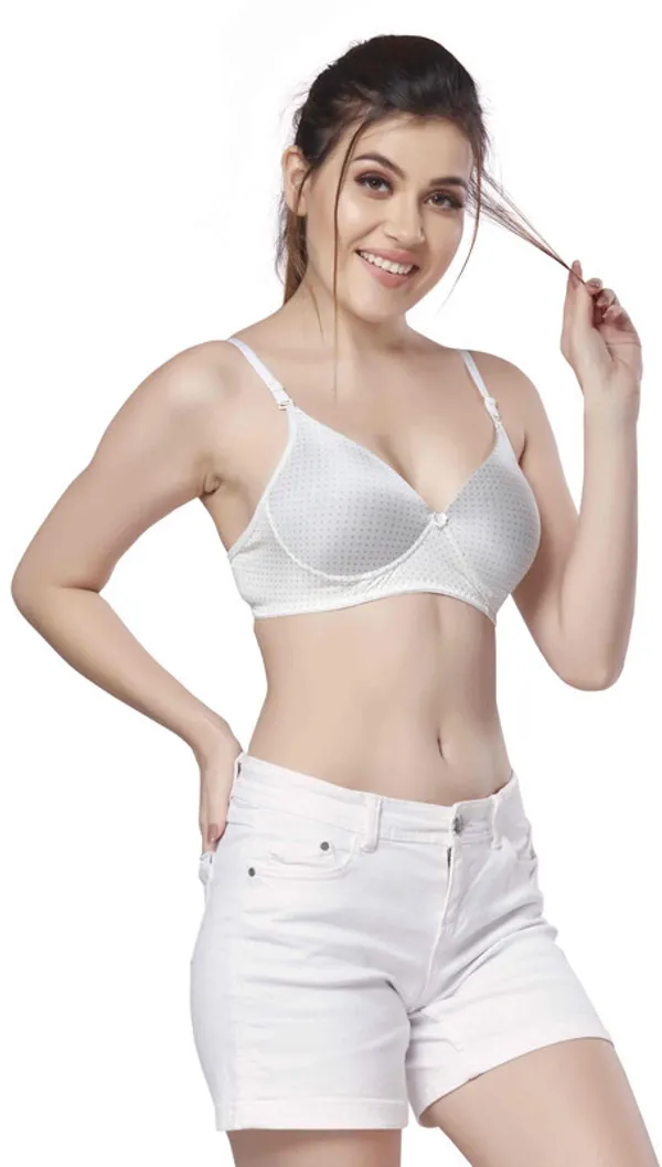 Printed_Nylon_padded_tshirt_bra_for_women_Women_T-Shirt_Lightly_Padded_Bra_(Silver)