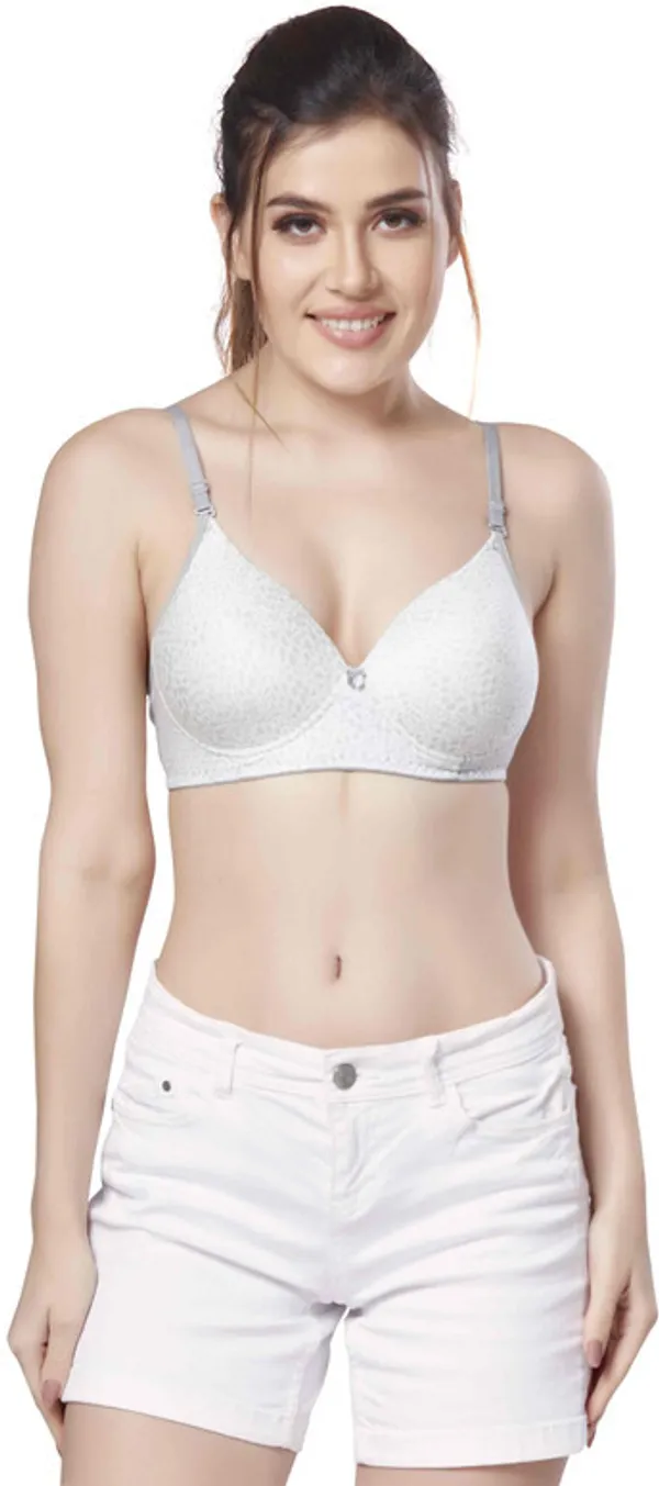 Combo_of_3_Printed_Nylon_padded_tshirt_bra_for_women_Women_T-Shirt_Lightly_Padded_Bra_(Pink,_White,_Grey)
