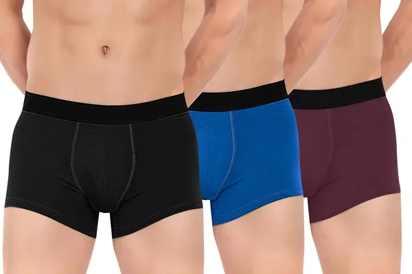 Combo_of_3_Men_Boxer_Trunk_-_Cotton_-Good_ventilation_and_moisture_management_features_to_keep_the_wearer_cool_Anti_Bacterial,_Colour_Fresh,_Moisture_Wicking_Elastane_Stretch_Pack_of_3_-_Black-Blue-Maroon