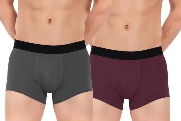 Combo_of_2_Men_Boxer_Trunk_-_Cotton_-Good_ventilation_and_moisture_management_features_to_keep_the_wearer_cool_Anti_Bacterial,_Colour_Fresh,_Moisture_Wicking_Elastane_Stretch_Pack_of_2_-_DarkGrey-Maroon
