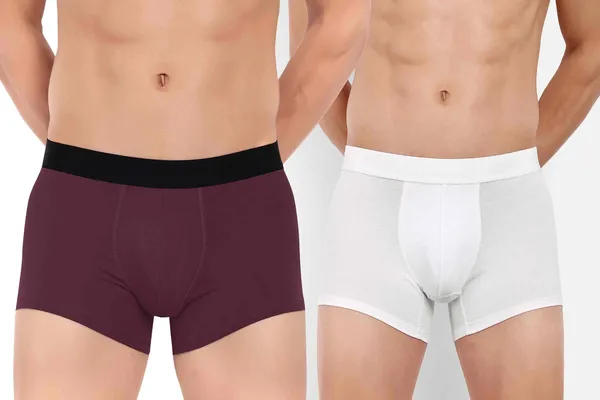 Combo_of_2_Men_Boxer_Trunk_-_Cotton_-Good_ventilation_and_moisture_management_features_to_keep_the_wearer_cool_Anti_Bacterial,_Colour_Fresh,_Moisture_Wicking_Elastane_Stretch_Pack_of_2_-_Maroon-White