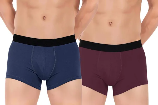 Combo_of_2_Men_Boxer_Trunk_-_Cotton_-Good_ventilation_and_moisture_management_features_to_keep_the_wearer_cool_Anti_Bacterial,_Colour_Fresh,_Moisture_Wicking_Elastane_Stretch_Pack_of_2_-_Navy-Maroon