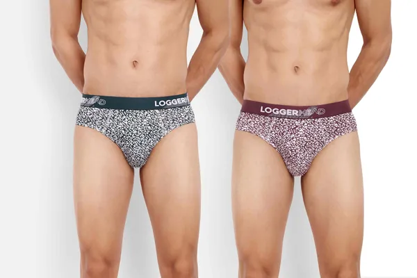 Combo_of_2_Men's_Regular_Fit_Printed_Mens_Briefs_Pack_of_2|_Combed_Cotton,_Anti-Bacterial_and_Concealed_Waistband|Navy,Wine