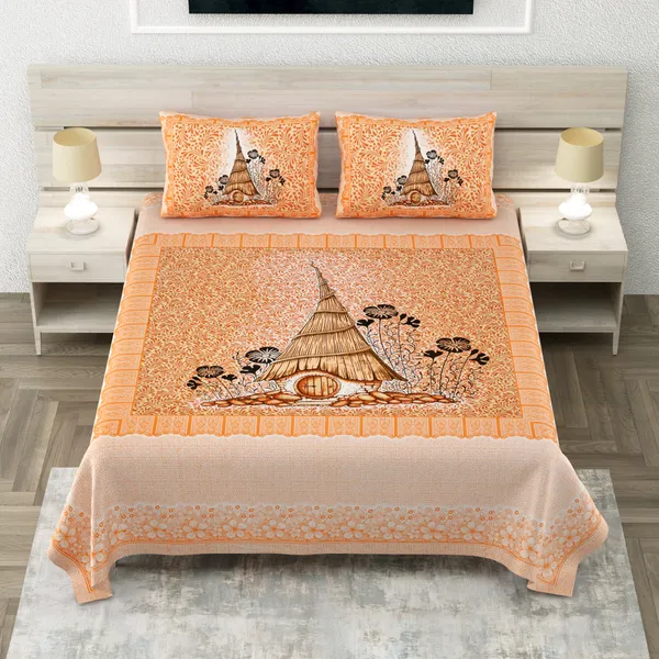 320_TC_King_Size_Cotton_Bedsheet_(108x108_Inches)_with_Vibrant_Digital_Print_Design,Soft_and_Breathable_100%_Pure_Cotton,_Includes_1_Flat_Sheet_and_2_Pillow_Covers
