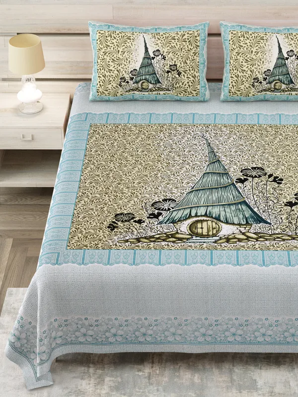 320_TC_King_Size_Cotton_Bedsheet_(108x108_Inches)_with_Vibrant_Digital_Print_Design,Soft_and_Breathable_100%_Pure_Cotton,_Includes_1_Flat_Sheet_and_2_Pillow_Covers