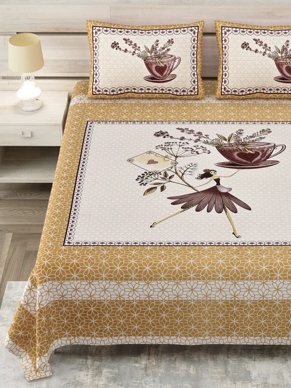 320_TC_King_Size_Cotton_Bedsheet_(108x108_Inches)_with_Vibrant_Digital_Print_Design,Soft_and_Breathable_100%_Pure_Cotton,_Includes_1_Flat_Sheet_and_2_Pillow_Covers