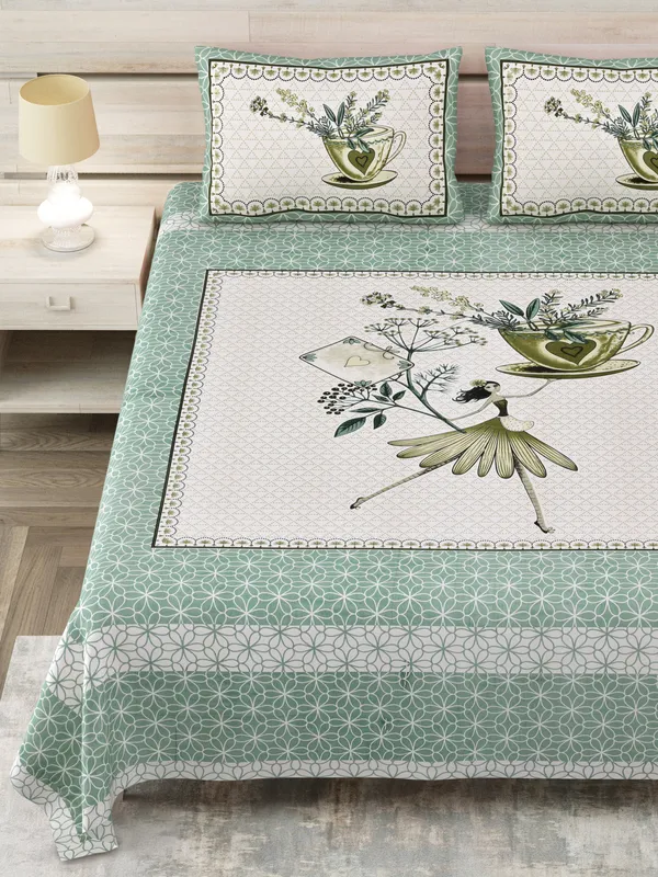 320_TC_King_Size_Cotton_Bedsheet_(108x108_Inches)_with_Vibrant_Digital_Print_Design,Soft_and_Breathable_100%_Pure_Cotton,_Includes_1_Flat_Sheet_and_2_Pillow_Covers