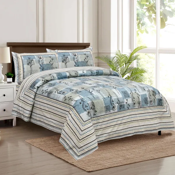 320_TC_Traditional_Floral_Pure_100%_Cotton_King_Size_Flat_BedSheet(_108x108_Inch_/_275x275_Cms)