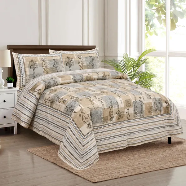 320_TC_Traditional_Floral_Pure_100%_Cotton_King_Size_Flat_BedSheet_(108x108_Inches)