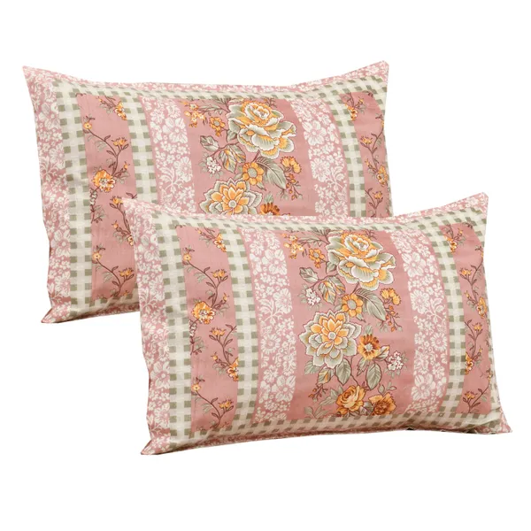 320_TC_King_Size_Premium_100%_Cotton__Fitted_and_Flat_Bedsheet_With_Two_Pillow_Covers_(80x76_Inches)