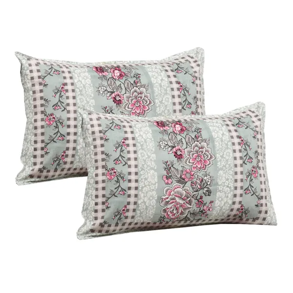 320_TC_King_Size_Premium_100%_Cotton__Fitted_and_Flat_Bedsheet_With_Two_Pillow_Covers_(80x76_Inches)