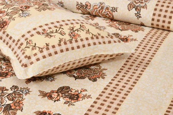 320_TC_King_Size_Premium_100%_Cotton__Fitted_and_Flat_Bedsheet_With_Two_Pillow_Covers_(80x76_Inches)
