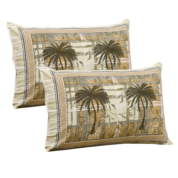 320_TC_King_Size_Premium_100%_Cotton__Fitted_and_Flat_Bedsheet_With_Two_Pillow_Covers_(80x76_Inches)