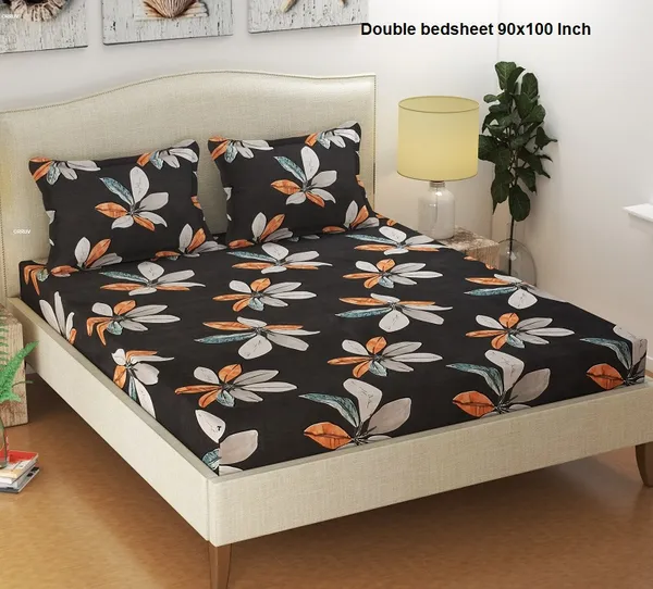 270_TC_King_Size_100%_Cotton__Fitted_and_Flat_Bedsheet_with_Two_Pillow_Covers-_228X254cms(72x78_Inches)