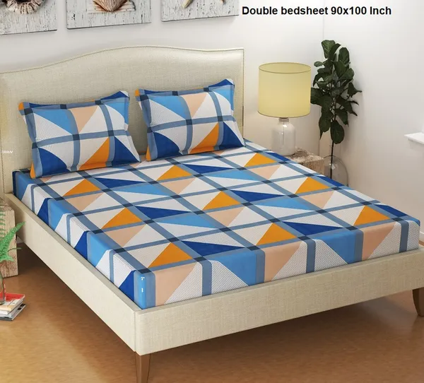 270_TC_King_Size_100%_Cotton__Fitted_and_Flat_Bedsheet_For_With_Two_Pillow_Covers-_228X254cms_(Double)(72x78_Inches)