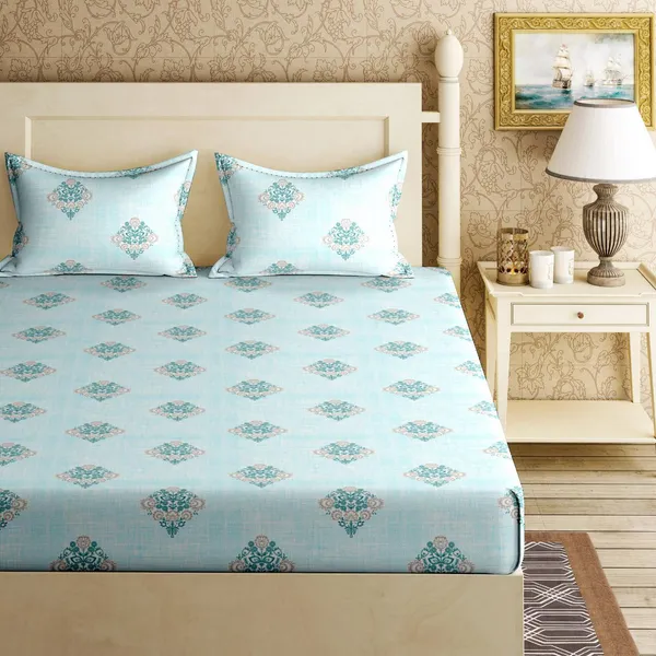 100%_Cotton__Fitted_and_Flat_bedsheet_King_Size_for_Unmatched_Comfort(90x108_Inches)