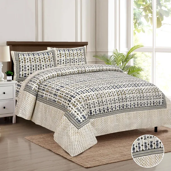 320_TC_King_Size_100%_Cotton_Flat_Bedsheet_With_Two_Pillow_Covers:_Experience_Unmatched_Comfort_And_Style_For_Your_Bedroom(108x108_Inches)