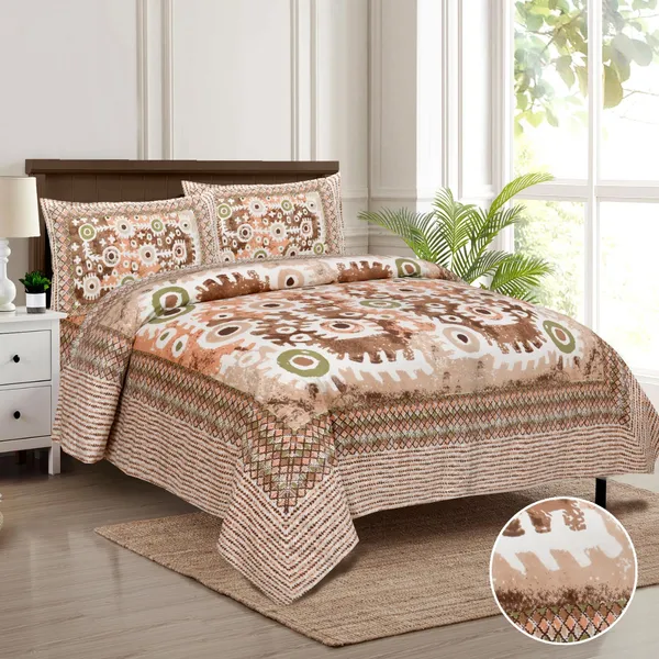 320_TC_King_Size_Premium_100%_Cotton_Flat_Bedsheet_With_Two_Pillow_Covers_(108x108_Inches)