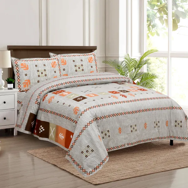 320_TC_King_Size_100%_Cotton_Flat_Bedsheet_With_Two_Pillow_Covers:_Experience_Unmatched_Comfort_And_Style_For_Your_Bedroom(108x108_Inches)