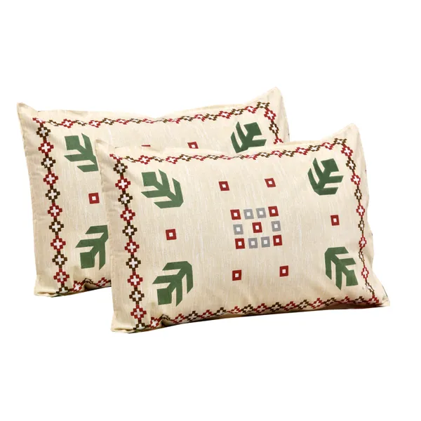 320_TC_King_Size_Premium_100%_Cotton_Flat_Bedsheet_With_Two_Pillow_Covers_(108x108_Inches)