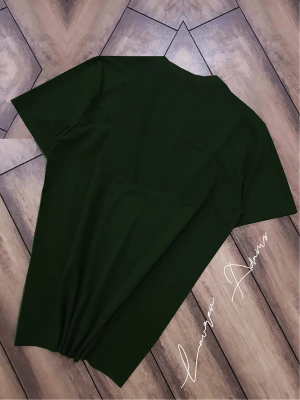 Striped_Men_Round_Neck_Dark_Green,_White_T-Shirt