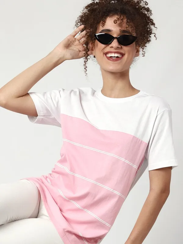 Lauren_Adams_Round_Neck_Colorblock_Printed_Tshirt_For_Women