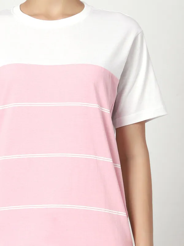 Lauren_Adams_Round_Neck_Colorblock_Printed_Tshirt_For_Women