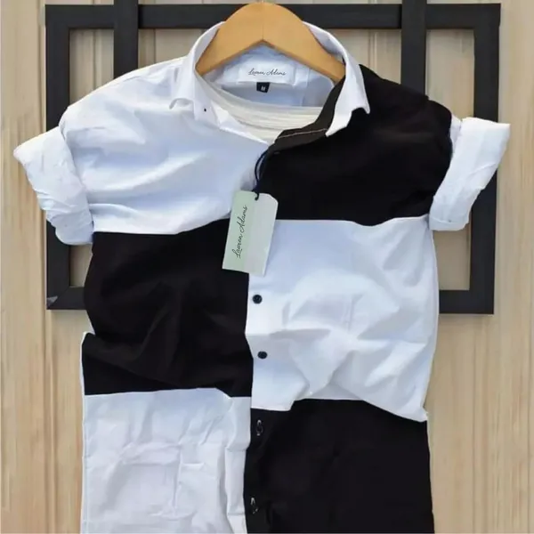 Men_Black_&_White_slim_fit_Casual_Shirt_Pure_Cotton