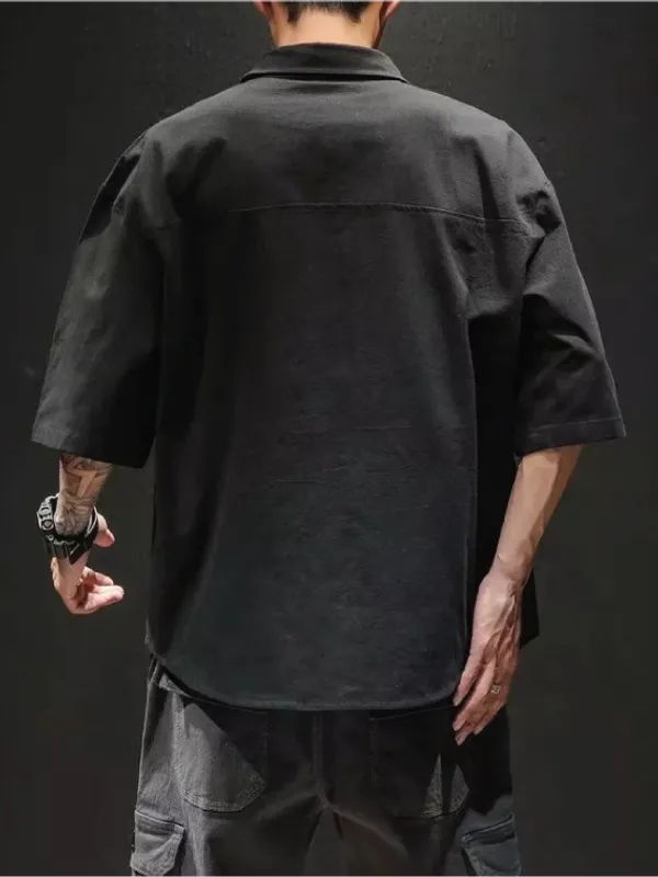 Oversized_Drop_Shoulder_Men_Black_Shirt