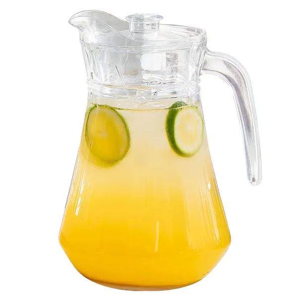 Tableware_Serving_Desire_Glass_Jug_Carafe_with_Handle_and_Plastic_Lid_for_Drinking_and_Serving_Beverages,_Water,_Iced_Tea,_Juice_&_Multi-Purpose_Pitcher_(1.3_L)