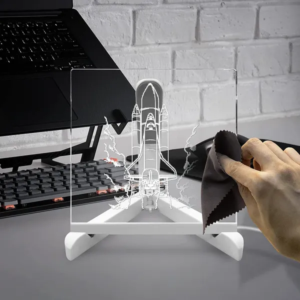3D_Acrylic_Dry_Erase_Board_with_Stand_&_Light_as_a_Glow_Memo_LED_Letter_Rewritable_Message_Glass_White_Board_Lamp_with_13_Color_Pen,_Note_Daily_Painting_for_Office_Home_(20x30_CM)_(Small)