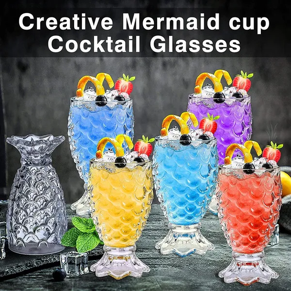 Pineapple_Cocktail_Glasses_Set_of_6,_240ml_Vintage_Mixed_Wine_Drinking_Tumbler_Cup,_Classic_Juice_Wedge_Glasses_for_Water,_Cocktail,_Milk,_Tiki_Cups_(Pineapple)