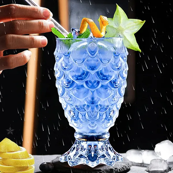 Pineapple_Cocktail_Glasses_Set_of_6,_240ml_Vintage_Mixed_Wine_Drinking_Tumbler_Cup,_Classic_Juice_Wedge_Glasses_for_Water,_Cocktail,_Milk,_Tiki_Cups_(Pineapple)