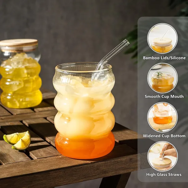 KELVEE_Creative_Ripple_Drinking_Glasses_with_Bamboo_Lids_and_Glass_Straw_-_1_Pcs_Wave_Can_Shaped_Glass_Cups,_Beer_&_Ice_Coffee_Glasses,_Cute_Tumbler_Cup_Great_for_Soda_Boba_Tea_Cocktail