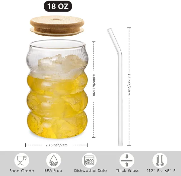 KELVEE_Creative_Ripple_Drinking_Glasses_with_Bamboo_Lids_and_Glass_Straw_-_1_Pcs_Wave_Can_Shaped_Glass_Cups,_Beer_&_Ice_Coffee_Glasses,_Cute_Tumbler_Cup_Great_for_Soda_Boba_Tea_Cocktail