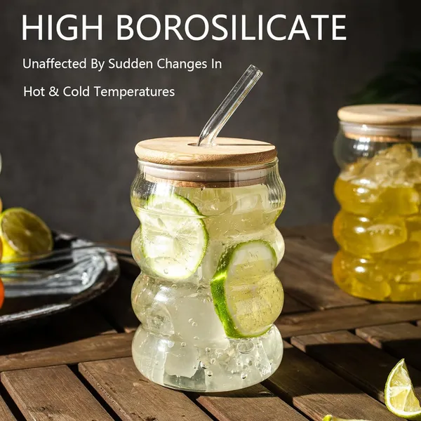 KELVEE_Creative_Ripple_Drinking_Glasses_with_Bamboo_Lids_and_Glass_Straw_-_1_Pcs_Wave_Can_Shaped_Glass_Cups,_Beer_&_Ice_Coffee_Glasses,_Cute_Tumbler_Cup_Great_for_Soda_Boba_Tea_Cocktail
