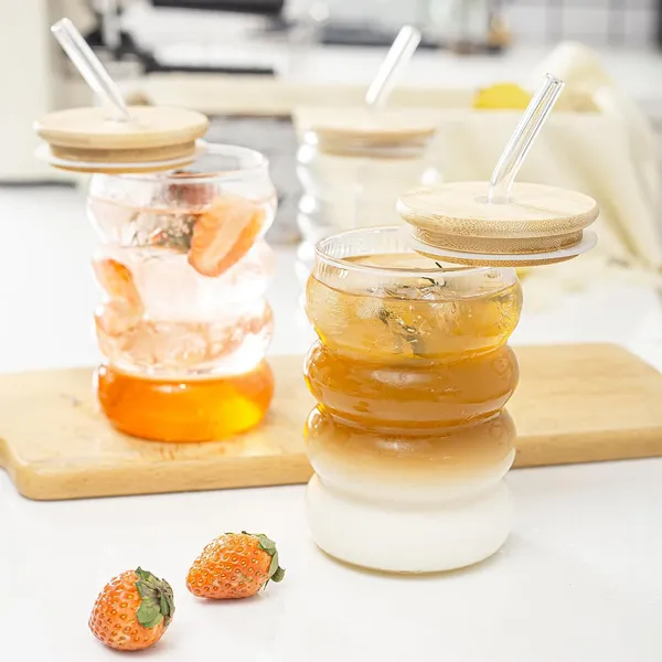 KELVEE_Creative_Ripple_Drinking_Glasses_with_Bamboo_Lids_and_Glass_Straw_-_1_Pcs_Wave_Can_Shaped_Glass_Cups,_Beer_&_Ice_Coffee_Glasses,_Cute_Tumbler_Cup_Great_for_Soda_Boba_Tea_Cocktail