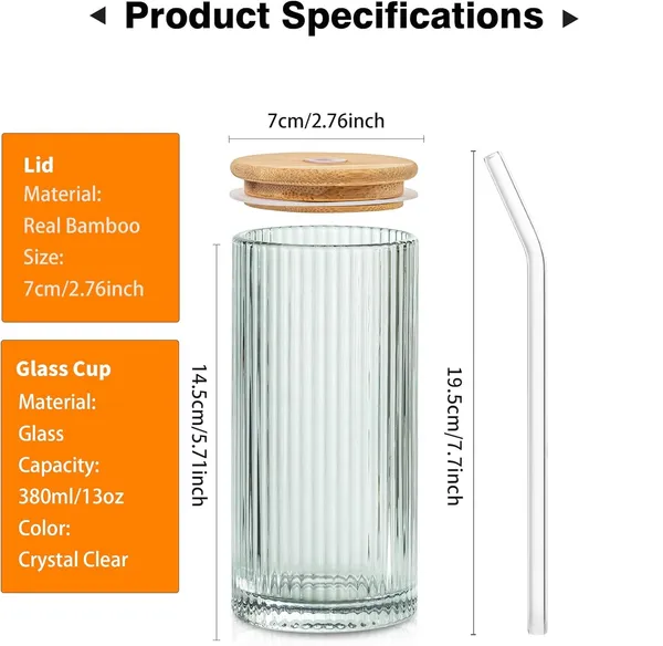 KELVEE_Ribbed_Glass_Tumbler_Mugs_with_Airtight_Wooden_Lid_and_Straw_Pack_of_1,Multipurpose_Drinking_Glasses_Sipper_Perfect_for_Cocktails,_Smoothies,_Juice,_Beer,_Coffee_for_All-Occasions