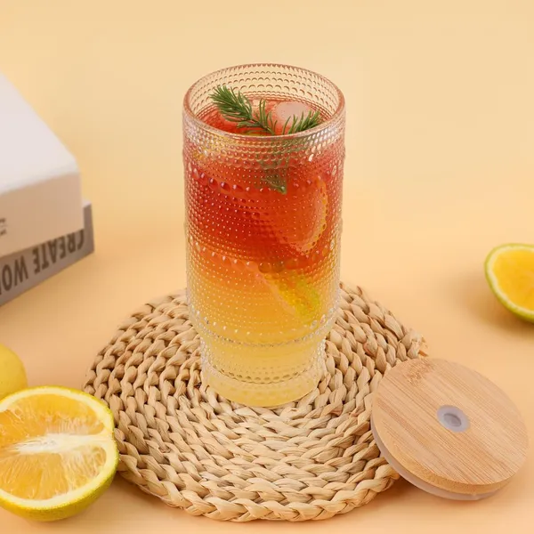 Vintage_Drinking_Glasses_Tumbler_Set_of_1_with_Bamboo_Lids_and_Straws,_Clear_Fluted_Textured_Old_Fashion_Embossed_Glass_Sipper_Iced_Coffee_Cups_for_Beer,_Cocktail,_Beverage_(EMBOSSE)