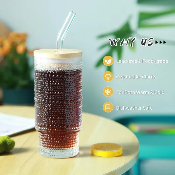 Vintage_Drinking_Glasses_Tumbler_Set_of_1_with_Bamboo_Lids_and_Straws,_Clear_Fluted_Textured_Old_Fashion_Embossed_Glass_Sipper_Iced_Coffee_Cups_for_Beer,_Cocktail,_Beverage_(EMBOSSE)