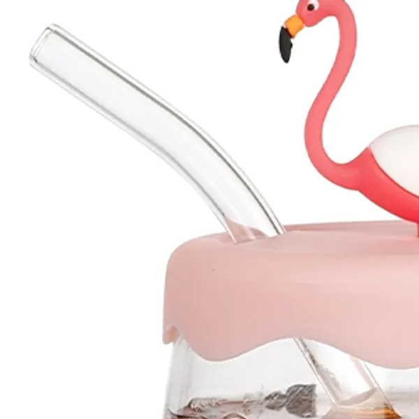 Flamingo_Printed_Glass_Milk_Cups_with_Silicone_Lid_and_Straw_Pack_of_1,Morning_Drinking_Sipper_Coffee_Mugs_with_Handle_Clear_Tumbler_500ml_for_Gift_Kids_Boys_Girls