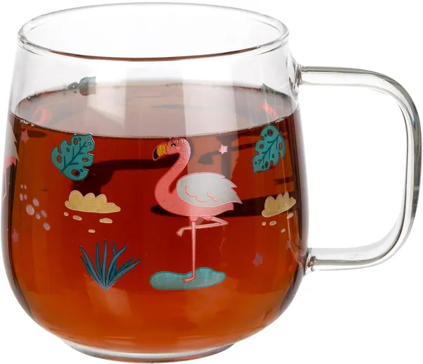 Flamingo_Printed_Glass_Milk_Cups_with_Silicone_Lid_and_Straw_Pack_of_1,Morning_Drinking_Sipper_Coffee_Mugs_with_Handle_Clear_Tumbler_500ml_for_Gift_Kids_Boys_Girls