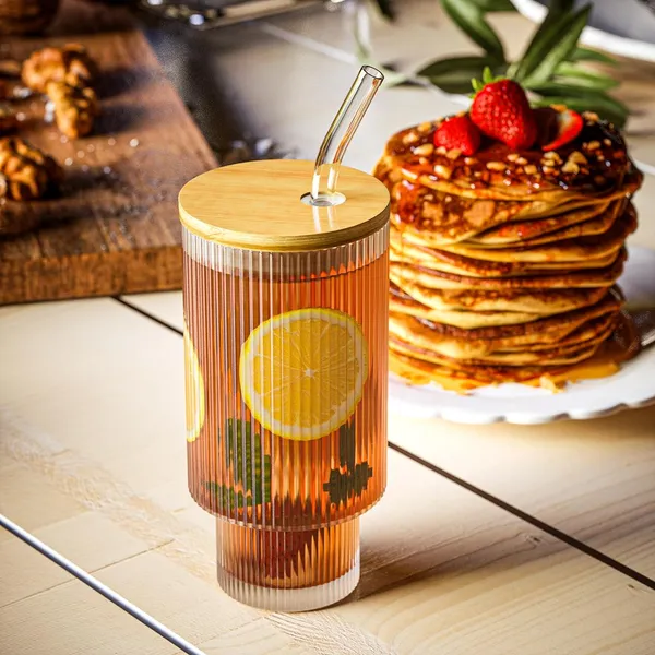 Ribbed_Drinking_Glasses_Tumbler_Set_of_1_with_Bamboo_Lids_and_Straws,_Clear_Fluted_Textured_Vertical_Stripe_Glass_Sipper_Iced_Coffee_Cups_for_Beer,_Cocktail,_Beverage_(Ribbed)