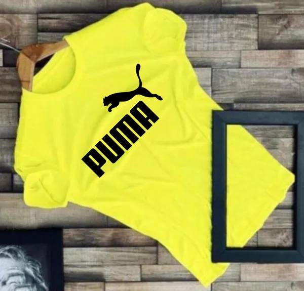 Half_sleeve_Printed_Casual_T-shirt_(Yellow)