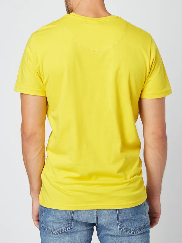 Half_sleeve_Printed_Casual_T-shirt_(Yellow)