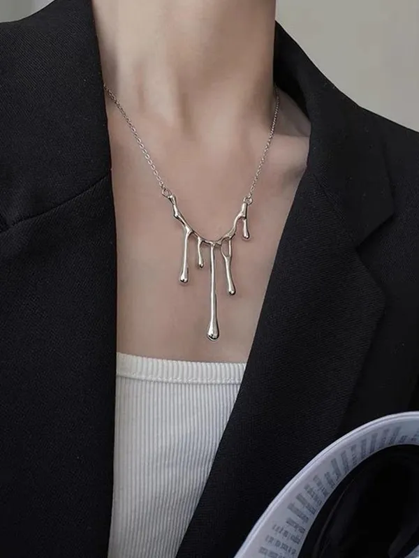 Necklace_Pendant_Chain_Jewelry_Women_Girls_Korean_Strip_Around_Neck_Design_Silver_For_Women_And_Girls