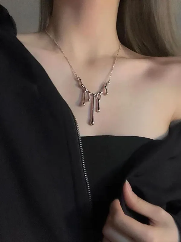 Necklace_Pendant_Chain_Jewelry_Women_Girls_Korean_Strip_Around_Neck_Design_Silver_For_Women_And_Girls